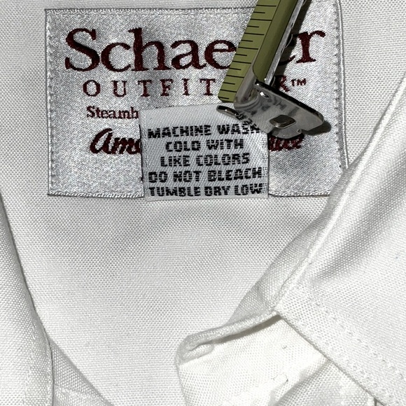 Vintage Schaefer Outfitter, White, Western Button Up Shirt. 17.5 X 36 / 37. - Picture 12 of 14